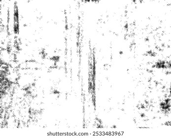 Image vectorielle grunge demi-teinte en noir et blanc. Texture de recouvrement de détresse. poussière de surface d'Abstrait et concept d'arrière-plan brut. Illustration de détresse placer sur l'objet pour créer un effet grunge. Image vectorielle EPS10.
