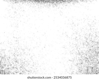 Black and white Grunge halftone vector. Distress overlay texture. Abstract surface dust and rough background concept. Distress illustration place over object to create grunge effect. Vector EPS10.