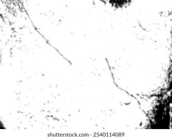 Black and white Grunge halftone vector. Distress overlay texture. Abstract surface dust and rough background concept. Distress illustration place over object to create grunge effect. Vector EPS10.