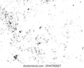 Vector semitono Grunge blanco y negro. Textura de superposición de tensión. Polvo superficial Abstractas y concepto áspero del fondo. Coloque la ilustración de angustia sobre el objeto para crear un efecto grunge. Vector EPS10.