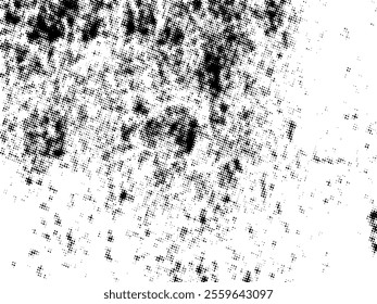 Black and white Grunge halftone vector. Distress overlay texture. Abstract surface dust and rough background concept. Distress illustration place over object to create grunge effect. Vector EPS10.
