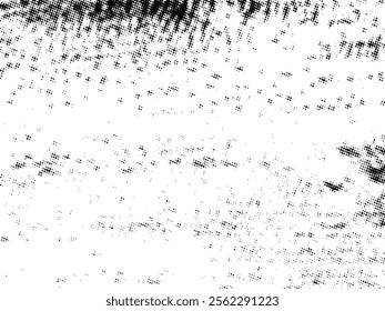 Black and white Grunge halftone vector. Distress overlay texture. Abstract surface dust and rough background concept. Distress illustration place over object to create grunge effect. Vector EPS10.