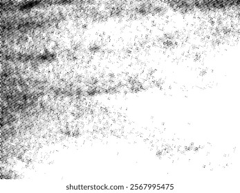 Black and white Grunge halftone vector. Distress overlay texture. Abstract surface dust and rough background concept. Distress illustration place over object to create grunge effect. Vector EPS10.
