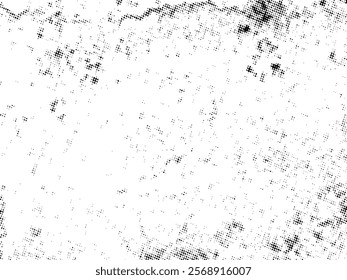 Black and white Grunge halftone vector. Distress overlay texture. Abstract surface dust and rough background concept. Distress illustration place over object to create grunge effect. Vector EPS10.