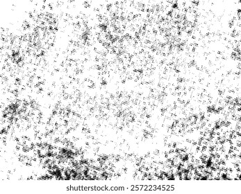 Black and white Grunge halftone vector. Distress overlay texture. Abstract surface dust and rough background concept. Distress illustration place over object to create grunge effect. Vector EPS10.
