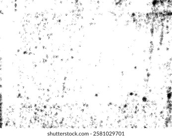 Black and white Grunge halftone vector. Distress overlay texture. Abstract surface dust and rough background concept. Distress illustration place over object to create grunge effect. Vector EPS10.
