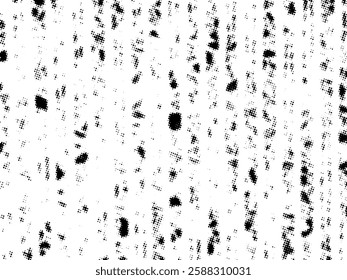 Black and white Grunge halftone vector. Distress overlay texture. Abstract surface dust and rough background concept. Distress illustration place over object to create grunge effect. Vector EPS10.