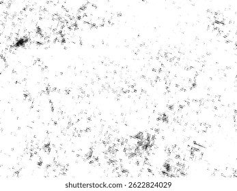 Vector semitono Grunge blanco y negro. Textura de superposición de tensión. Polvo superficial Abstractas y concepto áspero del fondo. Coloque la ilustración de angustia sobre el objeto para crear un efecto grunge. Vector EPS10.
