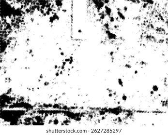Black and white Grunge halftone vector. Distress overlay texture. Abstract surface dust and rough background concept. Distress illustration place over object to create grunge effect. Vector EPS10.
