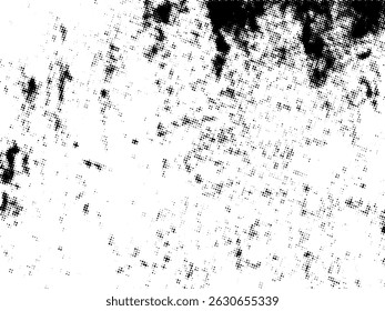 Black and white Grunge halftone vector. Distress overlay texture. Abstract surface dust and rough background concept. Distress illustration place over object to create grunge effect. Vector EPS10.
