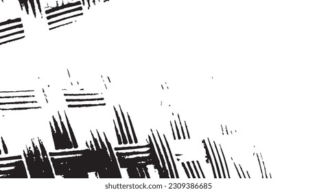 Schwarz-Weiß-farbige Grunge-Linien, Muster, Hintergrund 