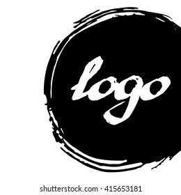 Black and white grunge logo