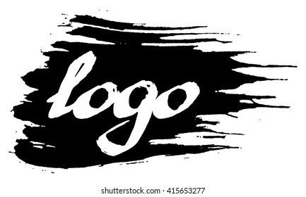 Black and white grunge logo