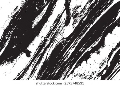 Black and white grunge marble stone texture vector illustration.