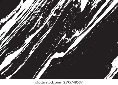 Black and white grunge marble stone texture vector illustration.