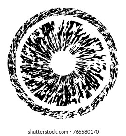Black and white grunge round. Logo, label, badge. Abstract background texture of Oregon. Dirty retro background-vector illustration. Templates templates for brushes. Vector eps 10.