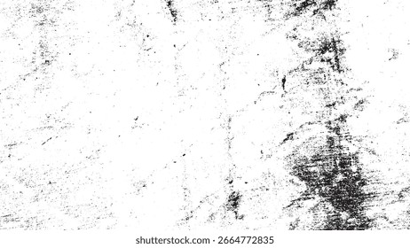 Schwarz-Weiß Grunge Scratch Texture Overlay Vektor