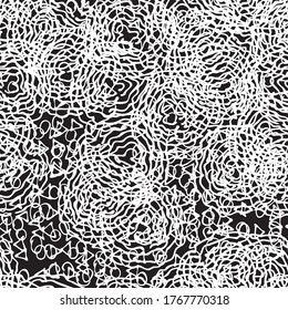 Black and white grunge seamless. Abstract repeating background. Monochrome pattern for fabric, wrapping paper