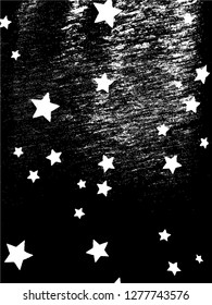 Black and white Grunge stars, vector