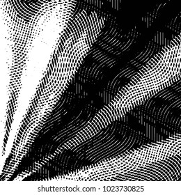 Black and white grunge stripe line vector background. Abstract halftone illustration background. Grunge grid background pattern
