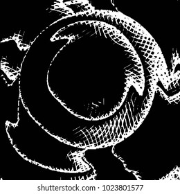 Black and white grunge stripe line vector background. Abstract halftone illustration background. Grunge grid background pattern
