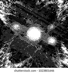Black and white grunge stripe line vector background. Abstract halftone illustration background. Grunge grid background pattern
