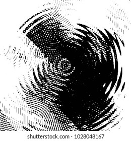 Black and white grunge stripe line vector background. Abstract halftone illustration background. Grunge grid background pattern
