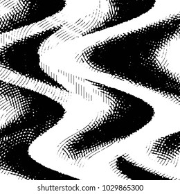 Black and white grunge stripe line vector background. Abstract halftone illustration background. Grunge grid background pattern
