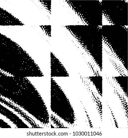 Black and white grunge stripe line vector background. Abstract halftone illustration background. Grunge grid background pattern
