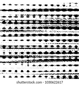 Black and white grunge stripe line vector background. Abstract halftone illustration background. Grunge grid background pattern
