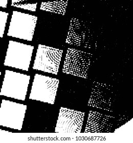 Black and white grunge stripe line vector background. Abstract halftone illustration background. Grunge grid background pattern
