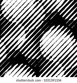 Black and white grunge stripe line vector background. Abstract halftone illustration background. Grunge grid background pattern
