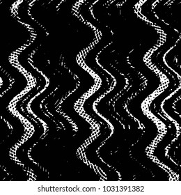Black and white grunge stripe line vector background. Abstract halftone illustration background. Grunge grid background pattern
