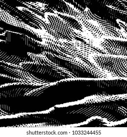 Black and white grunge stripe line vector background. Abstract halftone illustration background. Grunge grid background pattern

