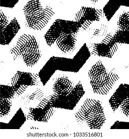 Black and white grunge stripe line vector background. Abstract halftone illustration background. Grunge grid background pattern
