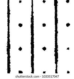 Black and white grunge stripe line vector background. Abstract halftone illustration background. Grunge grid background pattern
