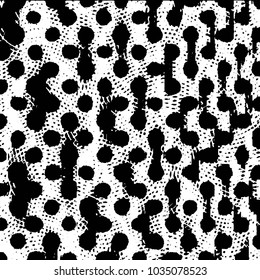 Black and white grunge stripe line vector background. Abstract halftone illustration background. Grunge grid background pattern
