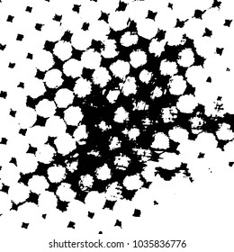 Black and white grunge stripe line vector background. Abstract halftone illustration background. Grunge grid background pattern
