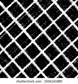 Black and white grunge stripe line vector background. Abstract halftone illustration background. Grunge grid background pattern
