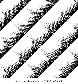 Black and white grunge stripe line vector background. Abstract halftone illustration background. Grunge grid background pattern
