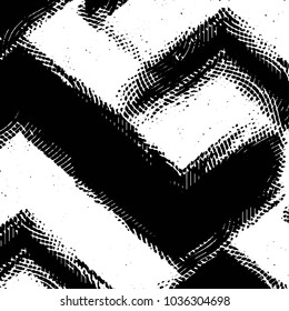 Black and white grunge stripe line vector background. Abstract halftone illustration background. Grunge grid background pattern
