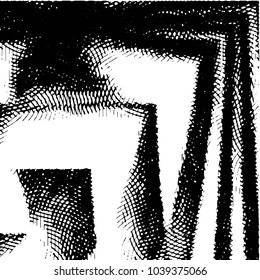 Black and white grunge stripe line vector background. Abstract halftone illustration background. Grunge grid background pattern
