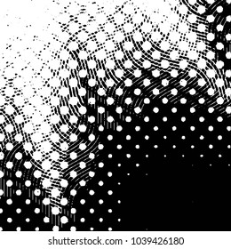 Black and white grunge stripe line vector background. Abstract halftone illustration background. Grunge grid background pattern
