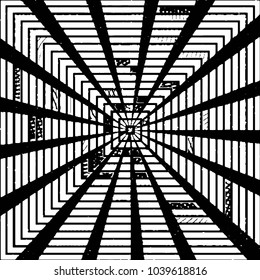 Black and white grunge stripe line vector background. Abstract halftone illustration background. Grunge grid background pattern
