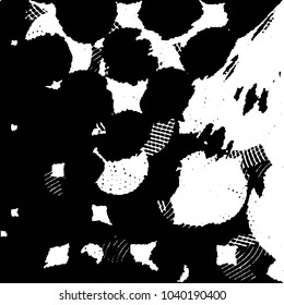 Black and white grunge stripe line vector background. Abstract halftone illustration background. Grunge grid background pattern
