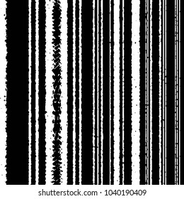 Black and white grunge stripe line vector background. Abstract halftone illustration background. Grunge grid background pattern
