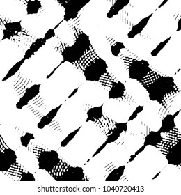 Black and white grunge stripe line vector background. Abstract halftone illustration background. Grunge grid background pattern
