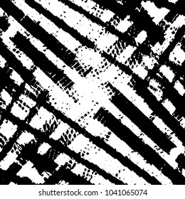 Black and white grunge stripe line vector background. Abstract halftone illustration background. Grunge grid background pattern

