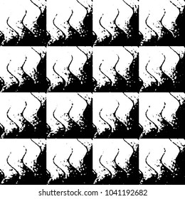 Black and white grunge stripe line vector background. Abstract halftone illustration background. Grunge grid background pattern

