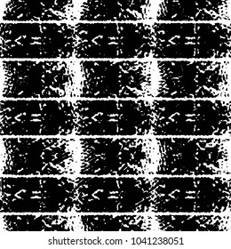 Black and white grunge stripe line vector background. Abstract halftone illustration background. Grunge grid background pattern
